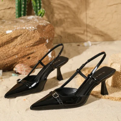 2026 Summer New Sexy Pointed Strap Ladies High Heels Stiletto Elegant Party Dance Lace-up Ladies Sandals